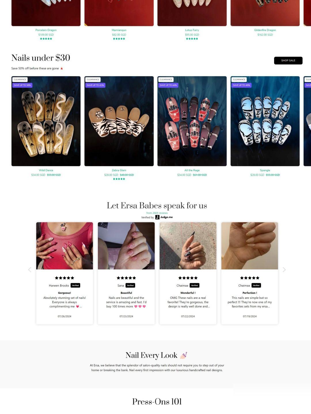 多多自动批发：奢华手工美甲品牌Ersa Nails，独立站成功的设计与营销秘诀