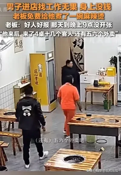 DD助手：善良的力量，失业男子获饭店老板温暖一餐，意外吸引顾客