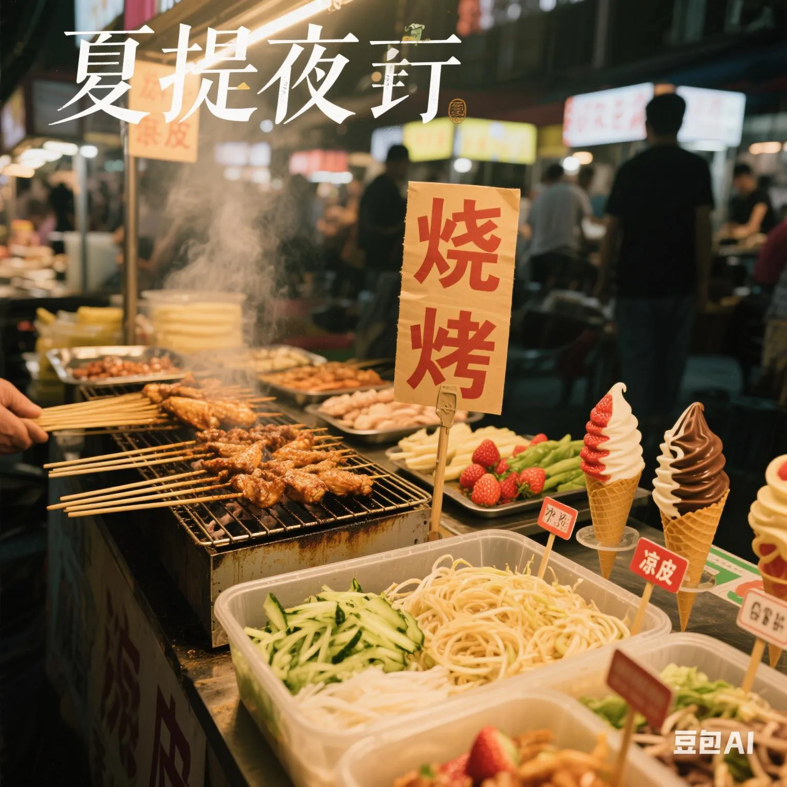 乐刷助手：夜市创业项目推荐，凉皮、烧烤与冰激凌的赚钱策略