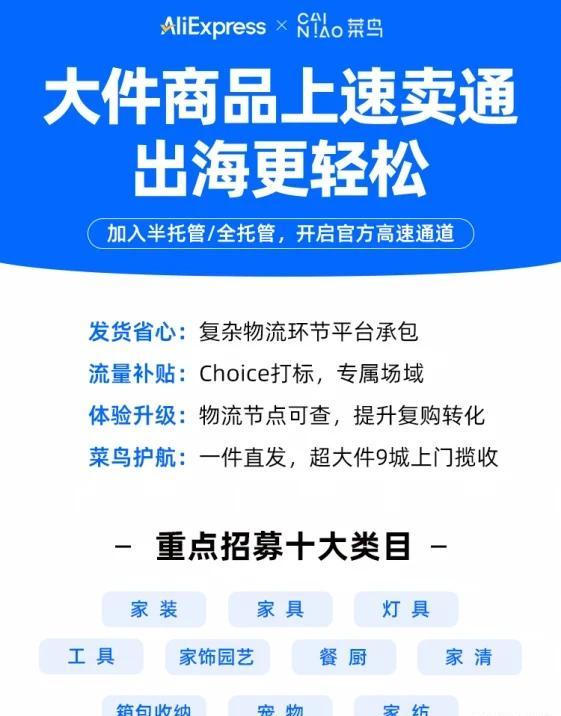 多多自动批发：速卖通与菜鸟联手升级大件物流，助力跨境电商出海新机遇！