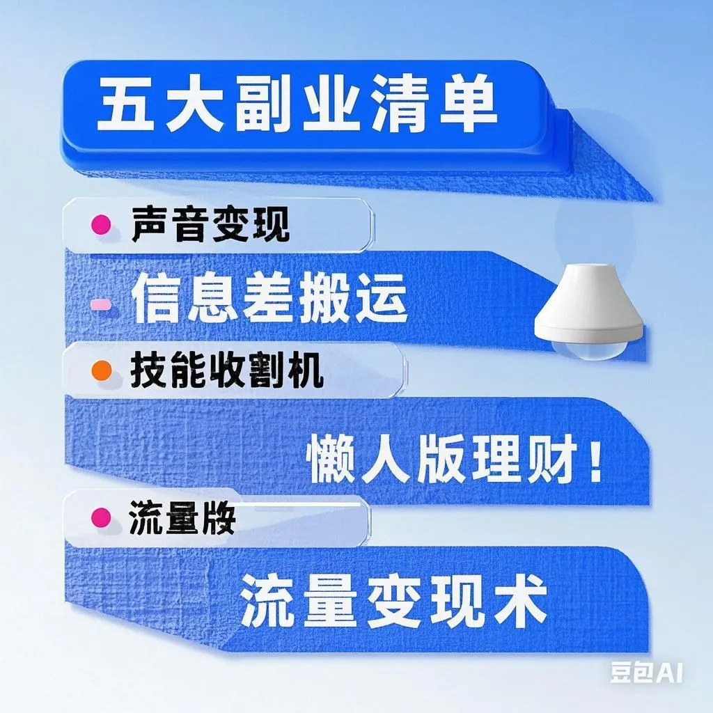 易评助手：工资无法满足生活，5个副业助你实现财富自由