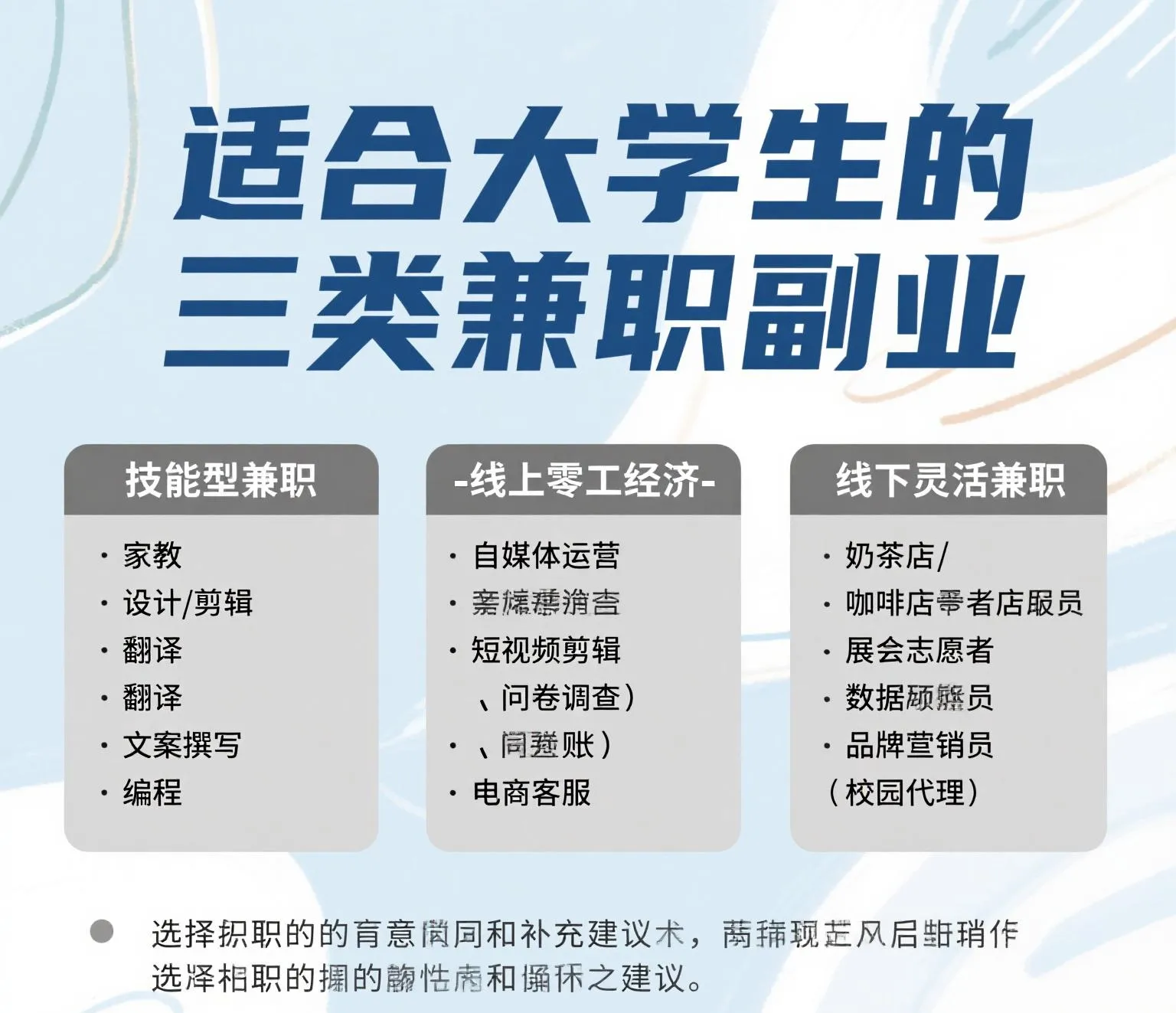 领先助手：大学生兼职推荐，技能型、线上零工与线下灵活选择指南