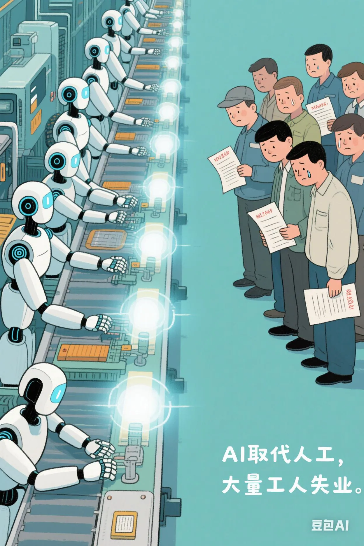 蓝天助手：AI时代失业风险，技术进步与人类工作的未来挑战