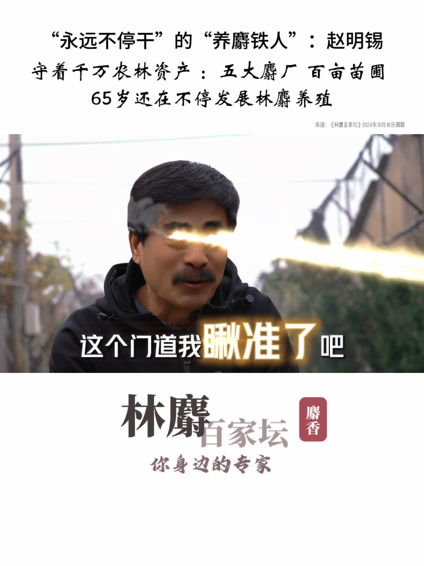 店销多多：赵明锡，65岁仍在发展林麝养殖，守护千万农林资产的传奇故事