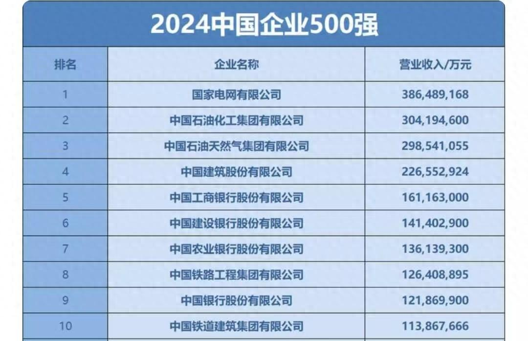 领航助手卡密：2024中国企业500强榜单，巨头营收高却亏损，强与大何以衡量？