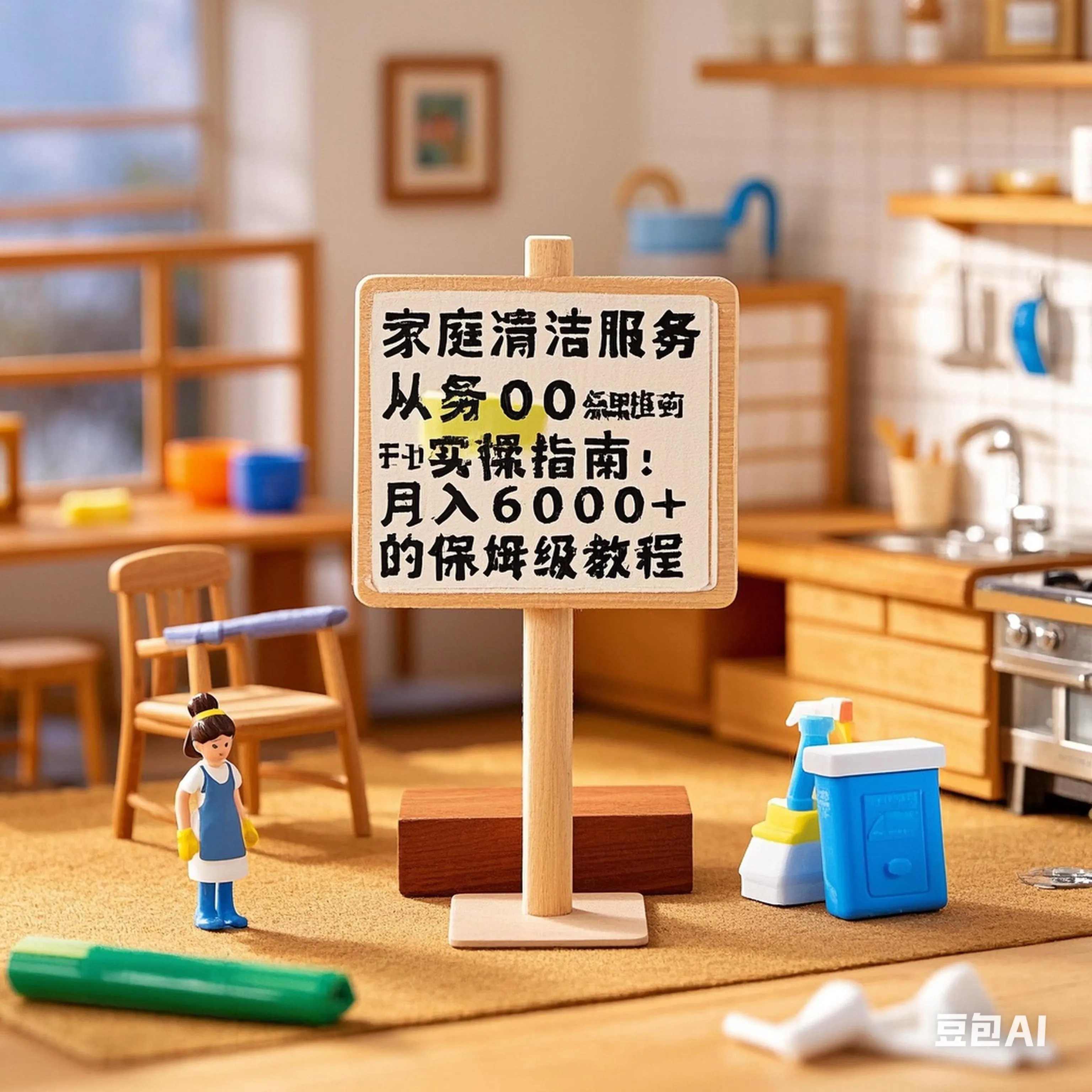 小Q助手：家庭清洁服务实操指南，新手月入6000+的必备技巧与工具推荐