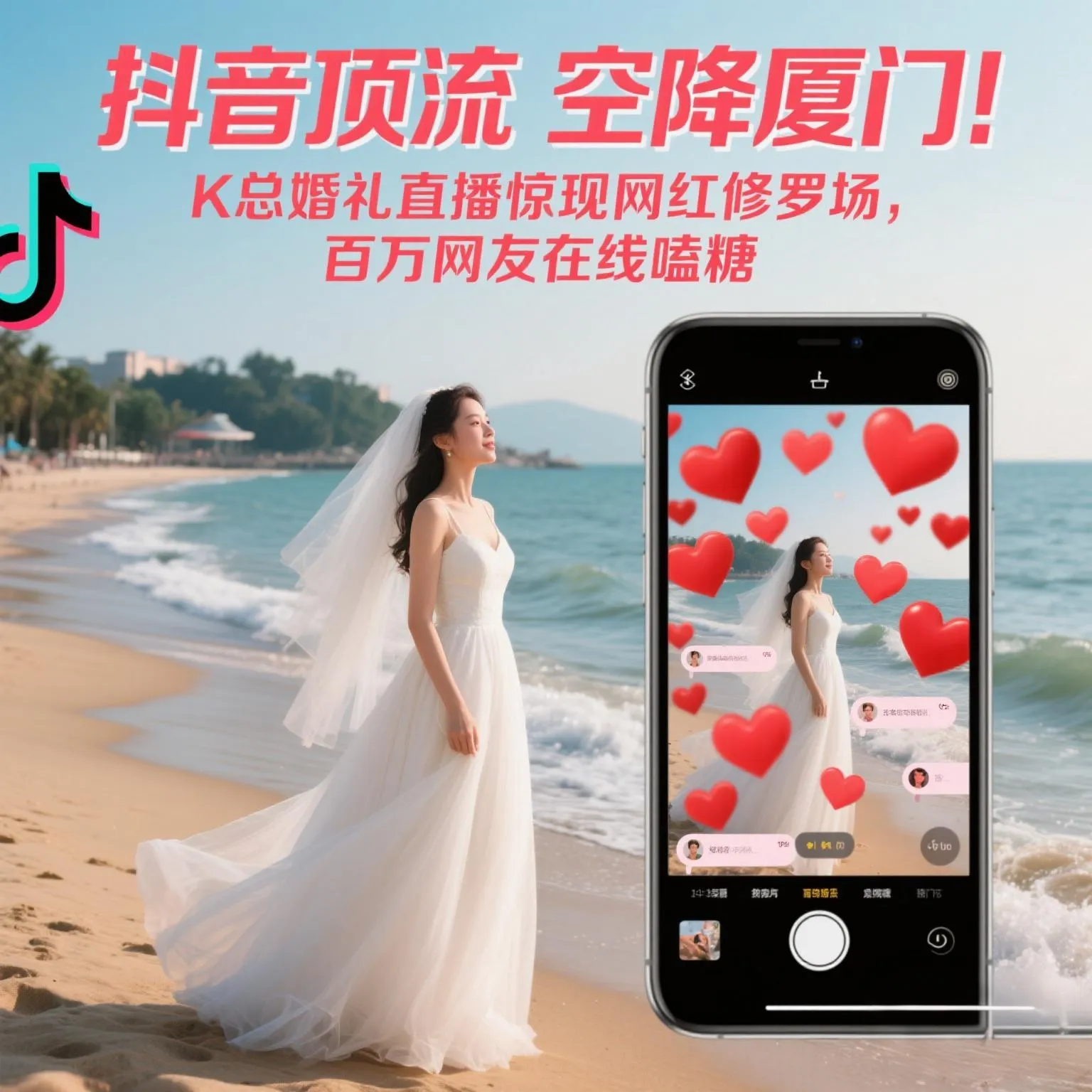 熊猫助手：抖音网红婚礼直播火爆厦门，百万网友共同见证浪漫盛典