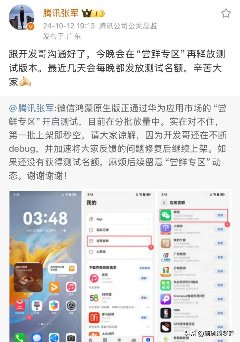 权重大师官网：腾讯鸿蒙版微信测试名额发放，引发用户热议与期待