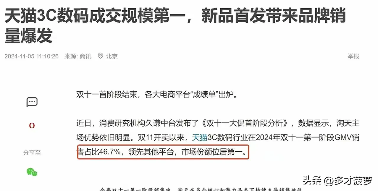 团粉下载安装：天猫双11大促分析，3C数码行业领跑市场，商家信心满满