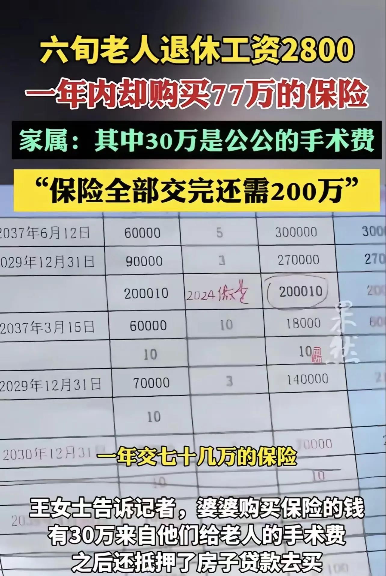 超单助手：六旬老太被骗购350万保险，退休金2800元，家人维权呼吁监管