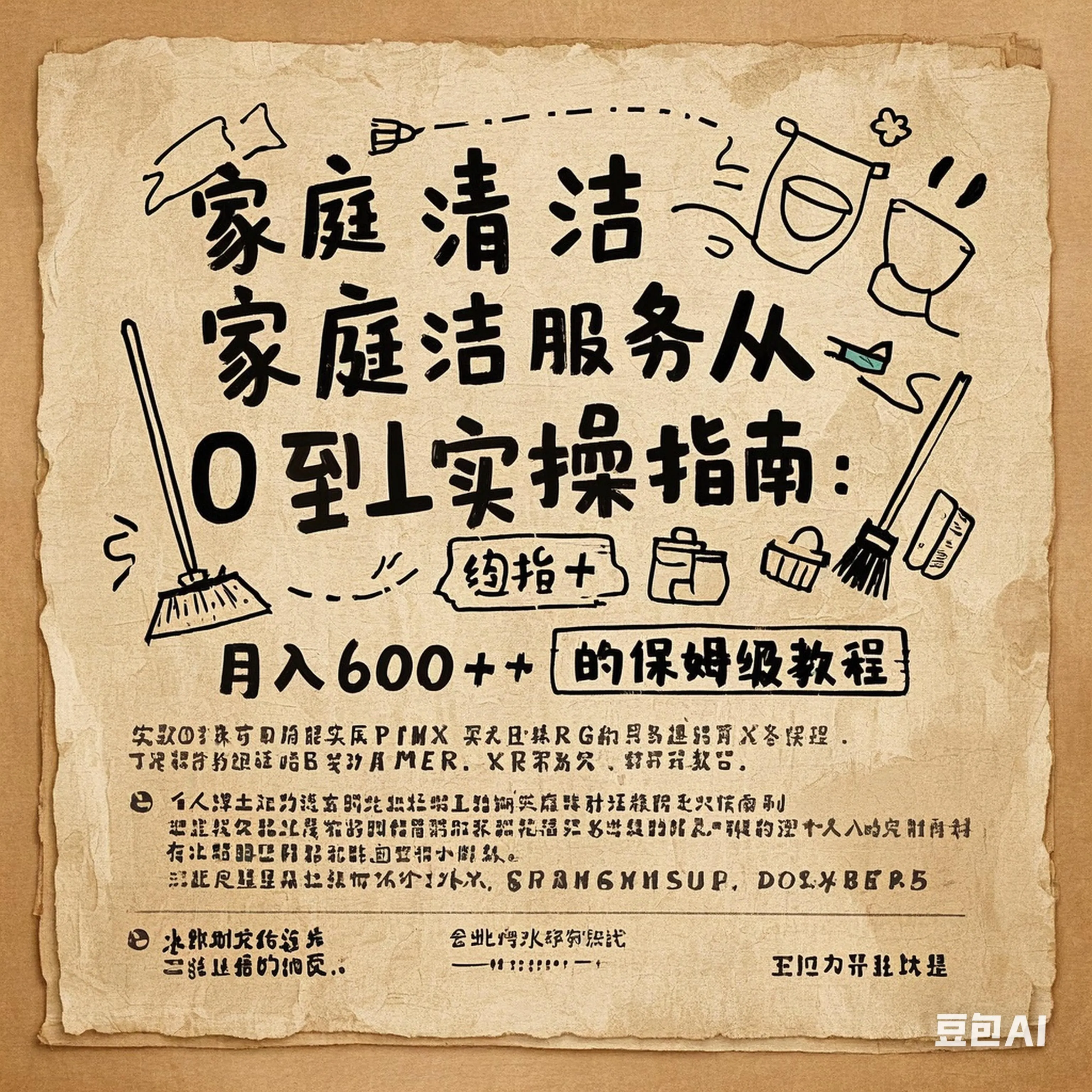 小Q助手：家庭清洁服务实操指南，新手月入6000+的必备技巧与工具推荐