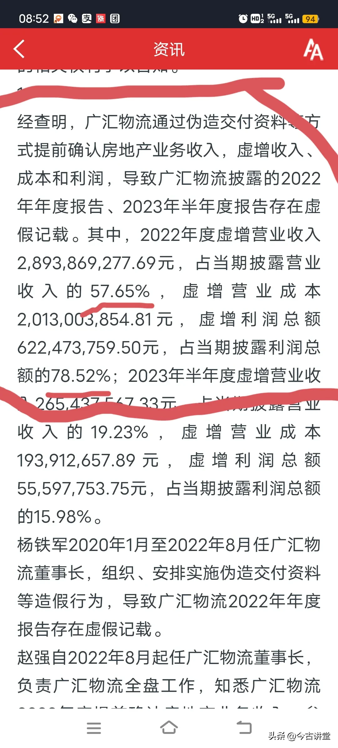 易团助手怎么用：广汇物流造假事件，78.52%利润虚增，证监会严惩董事长