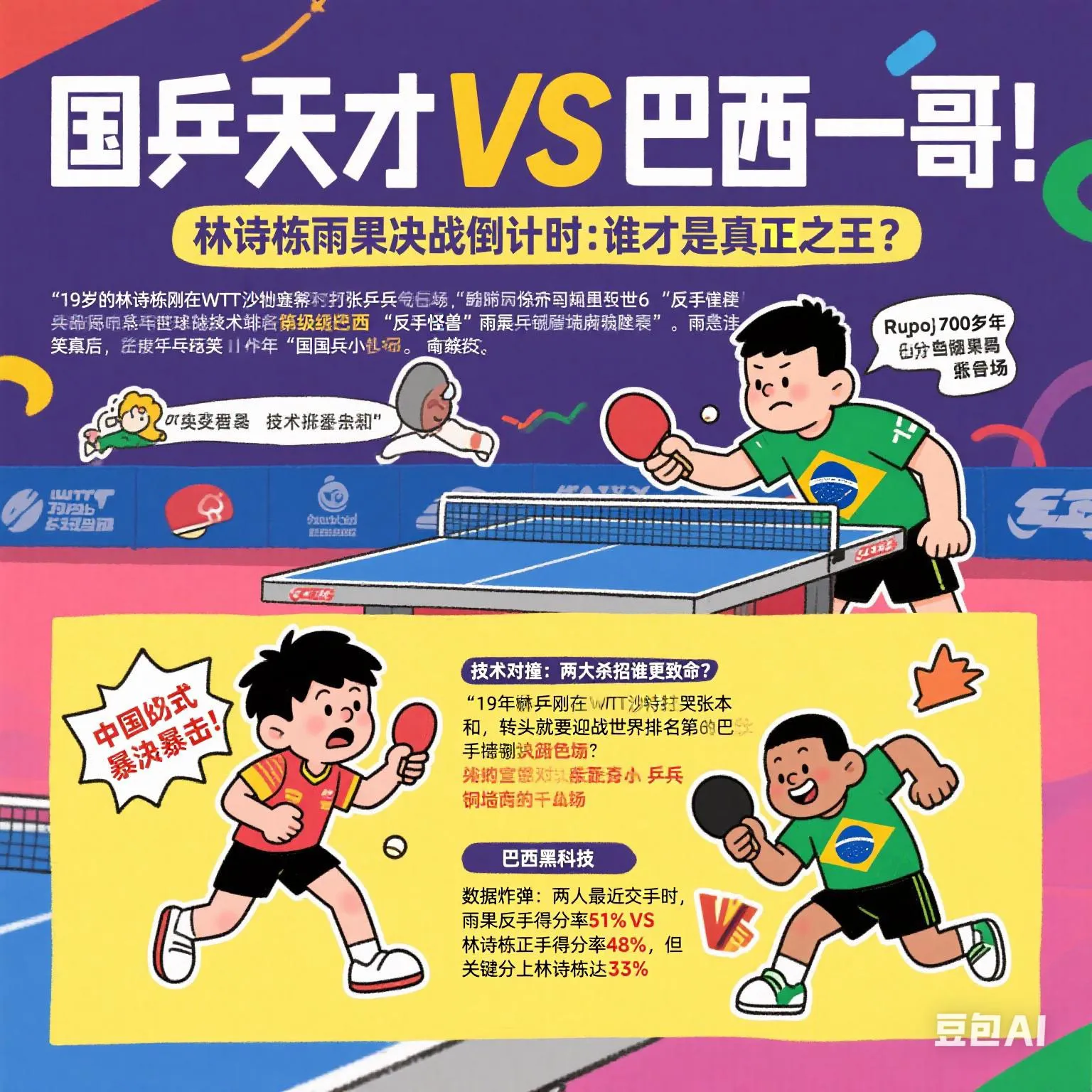 星评助手：林诗栋VS雨果，乒坛“反手之王”巅峰对决，谁能赢得奥运资格？