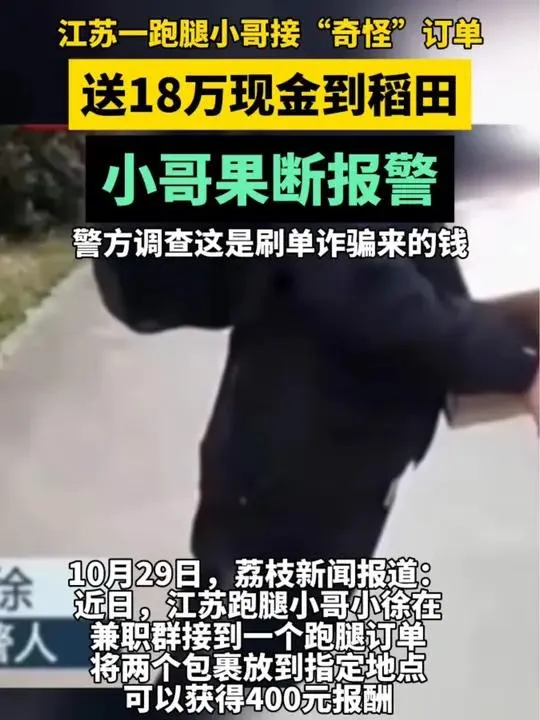 小Z助手小号：跑腿小哥机智报警，揭发稻田藏现金18万背后的诈骗真相