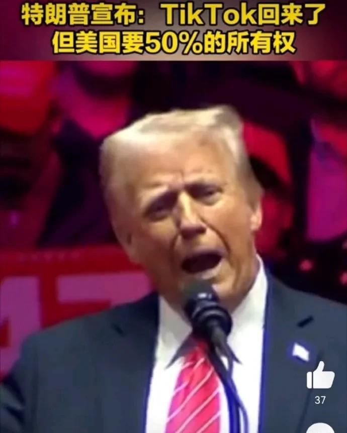 琦玉助手：特朗普要求TikTok50%股权，背后隐含美国科技霸权的阴谋解析