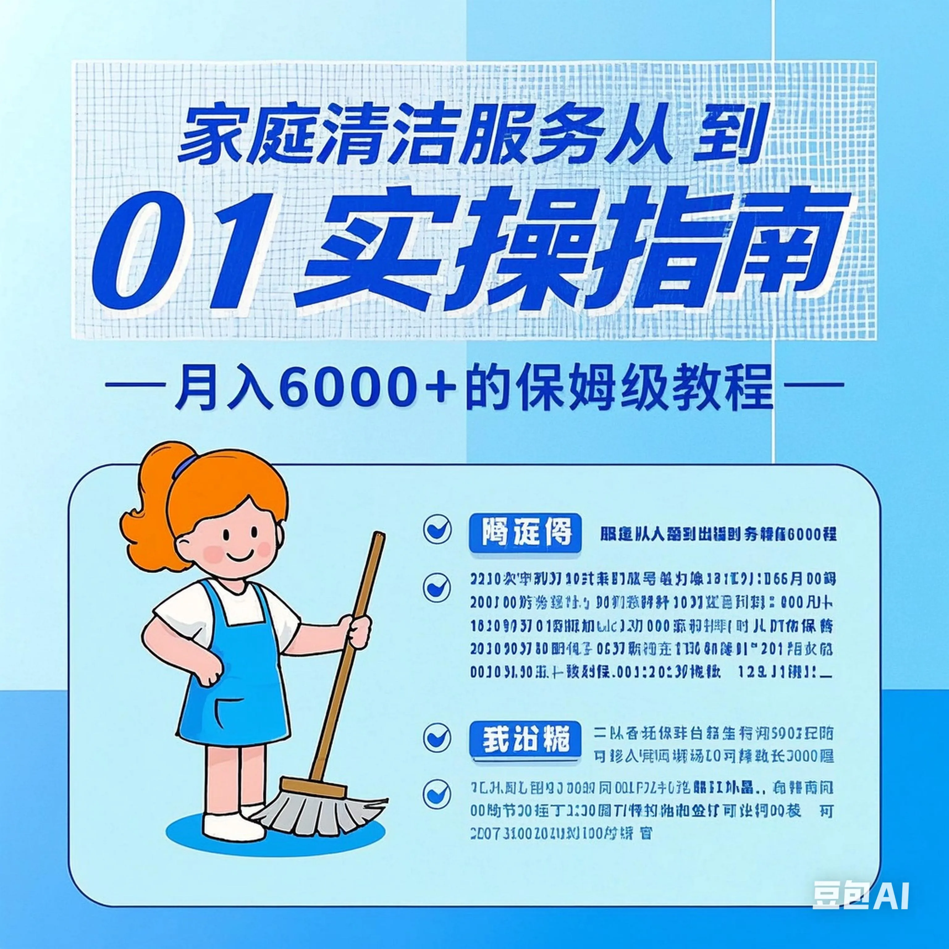 小Q助手：家庭清洁服务实操指南，新手月入6000+的必备技巧与工具推荐
