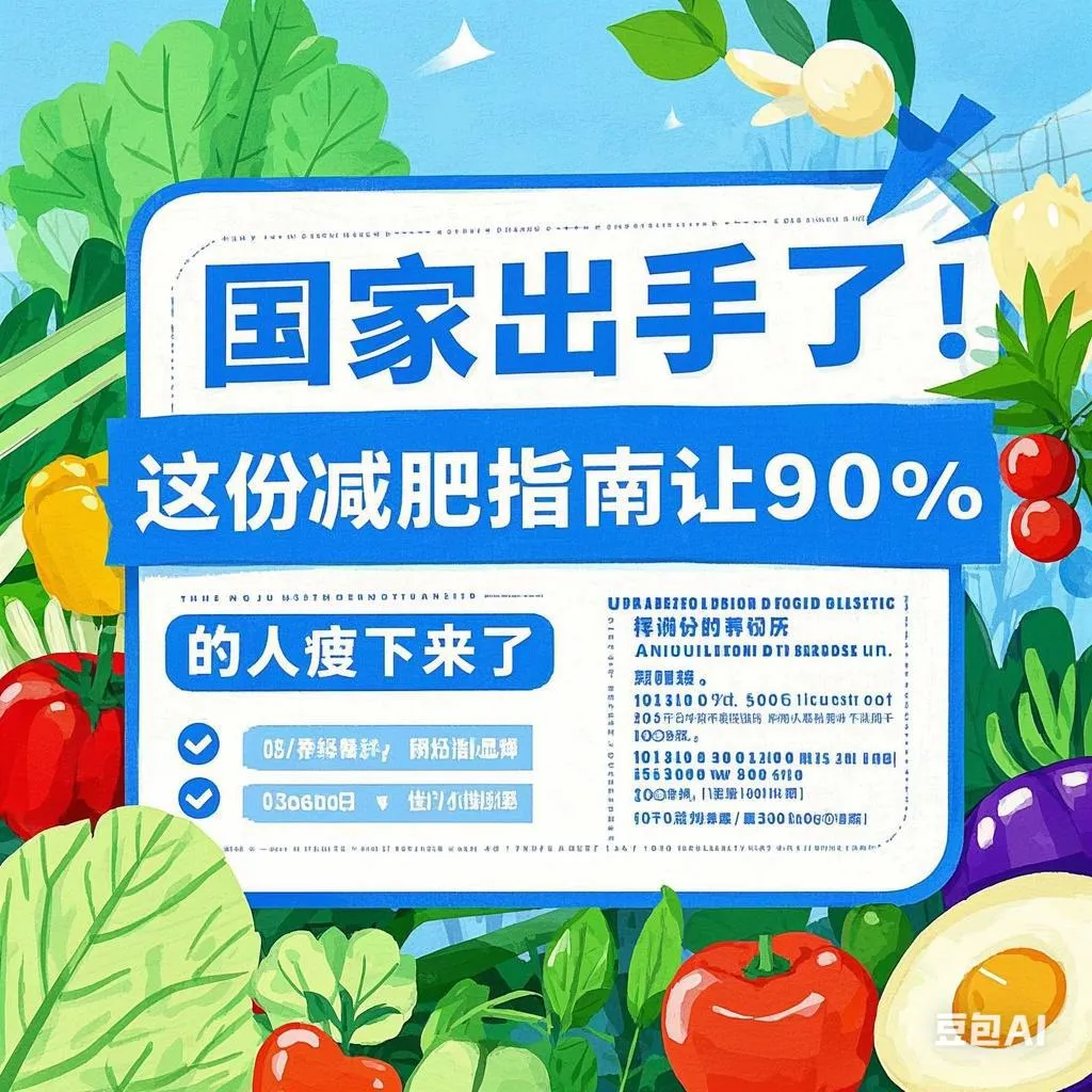 快火助手：国家减肥指南发布！90%的人成功瘦身的科学方法