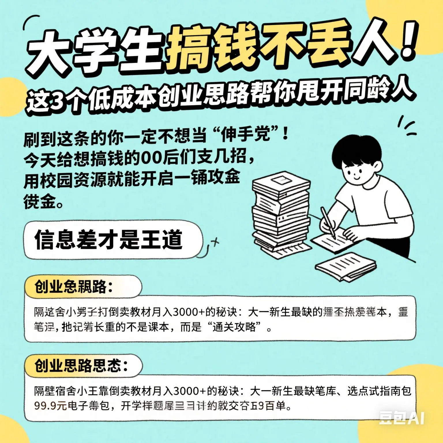魅力狗：大学生低成本创业，利用校园资源实现经济独立的三大思路