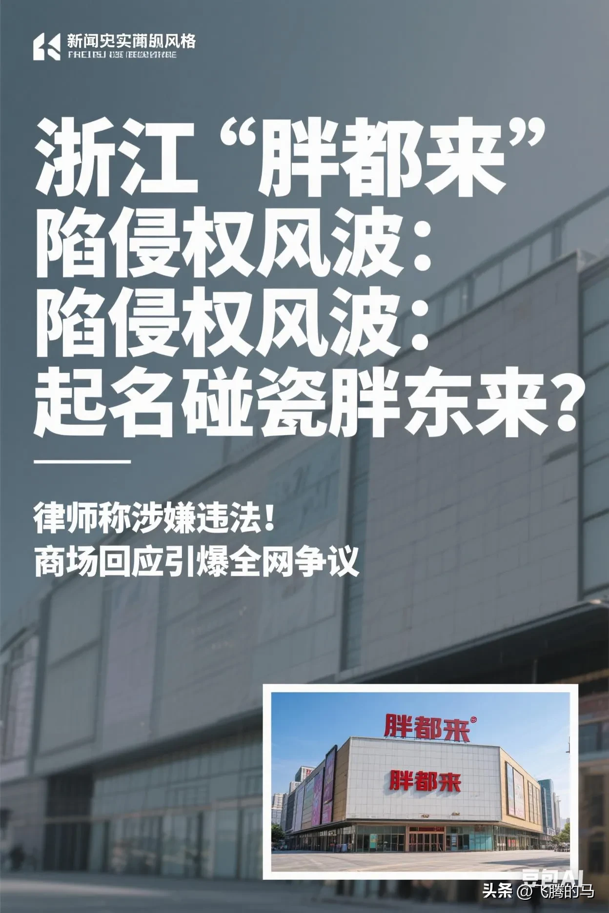 创新助手：浙江“胖都来”商场因名称争议遭遇法律挑战，网友热议品牌侵权问题