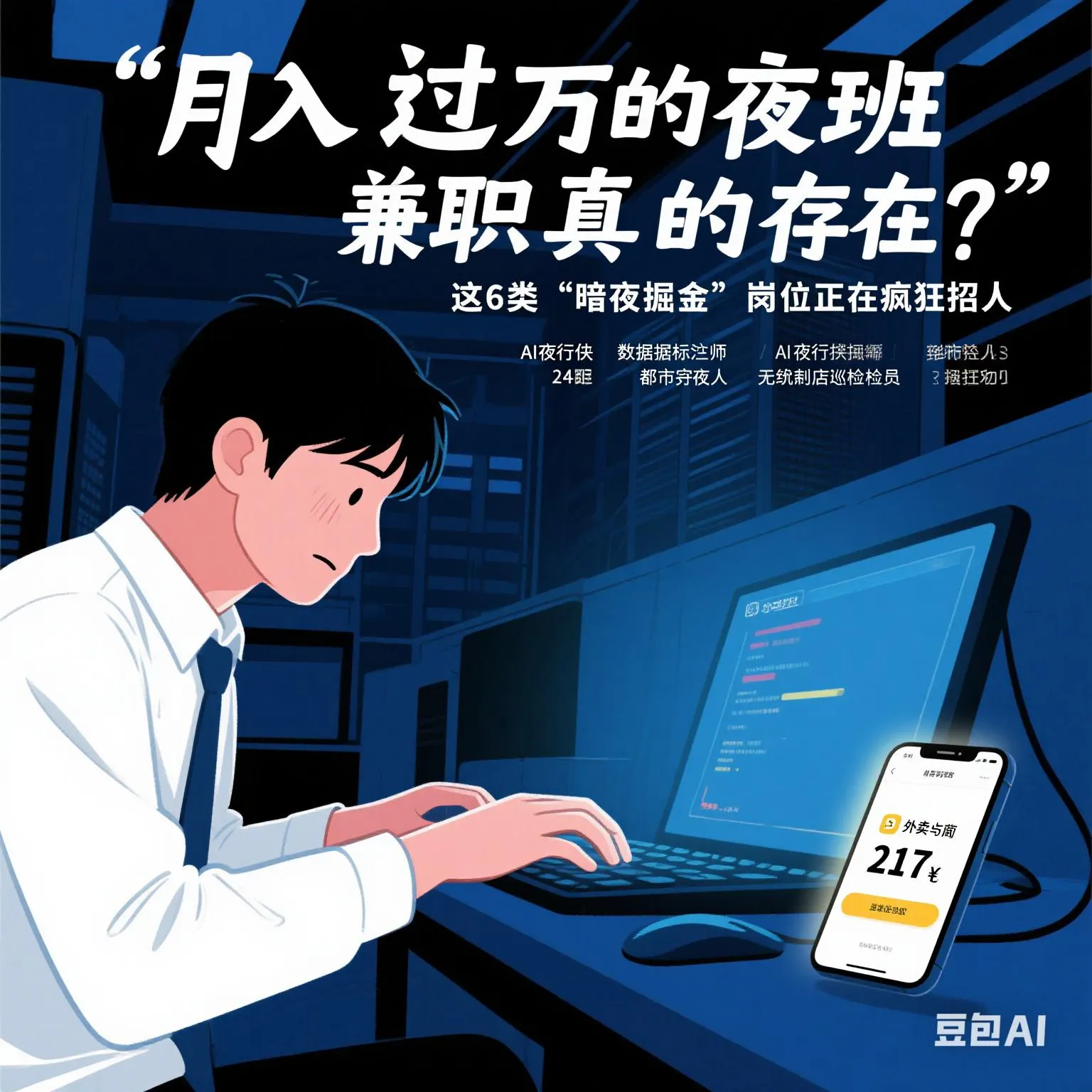 易评助手使用方法：月入过万！揭秘6类夜班兼职岗位与暗夜经济新机会