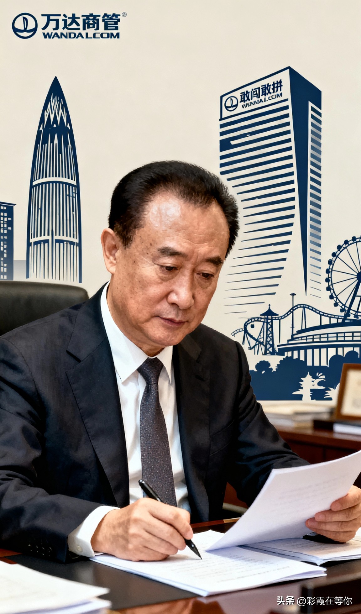 DD助手：王健林，71岁企业家仍为万达奔波，责任感与业务调整交织的实干精神