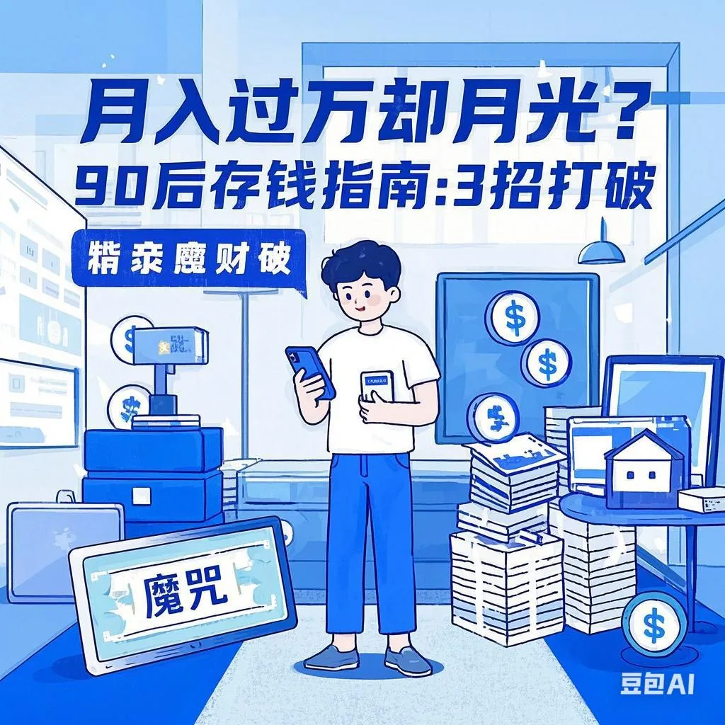 拼多多动销出评：打破90后＂精致穷＂困境，3招教你月入过万如何存钱