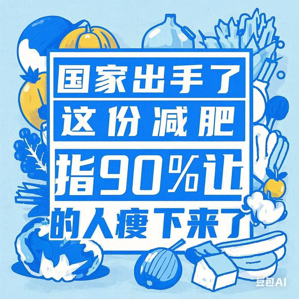 快火助手：国家减肥指南发布！90%的人成功瘦身的科学方法