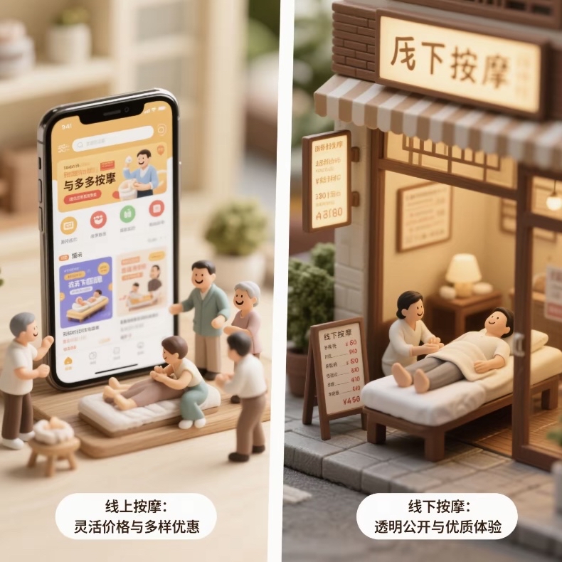 黎明助手：线上按摩与线下按摩的优劣分析，如何选择最适合你的放松方式？