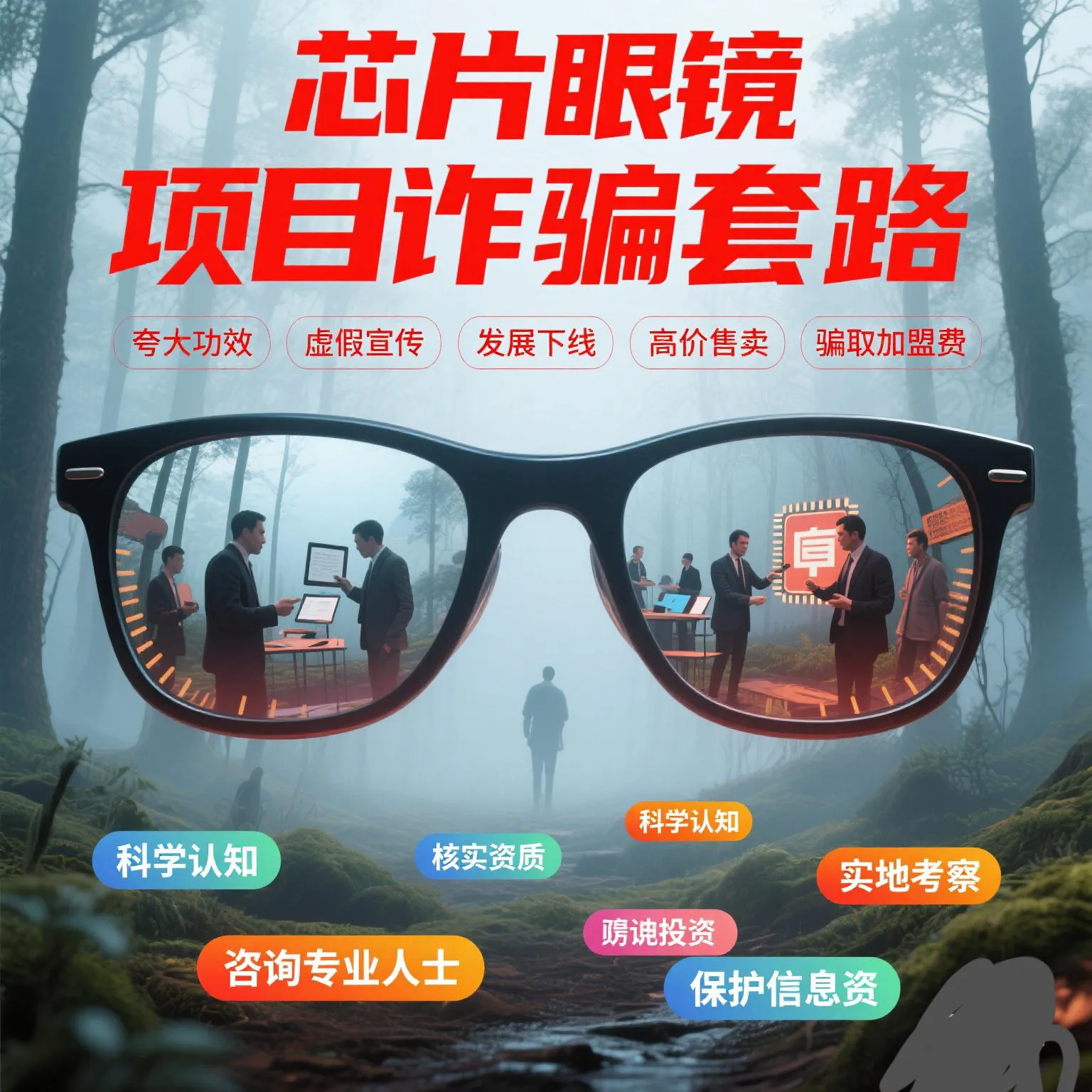 多多留评app：警惕“芯片眼镜”骗局，揭秘高科技背后的虚假宣传与防骗技巧