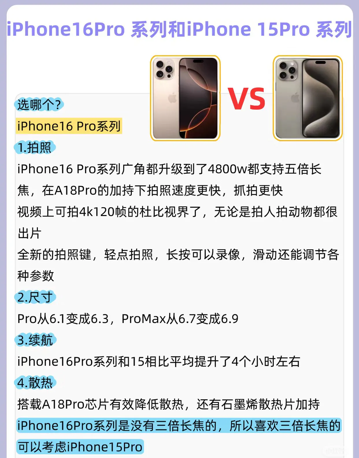 番茄管家网站：如何选择iPhone 15 Pro与iPhone 16 Pro？性能、拍照、续航全对比！