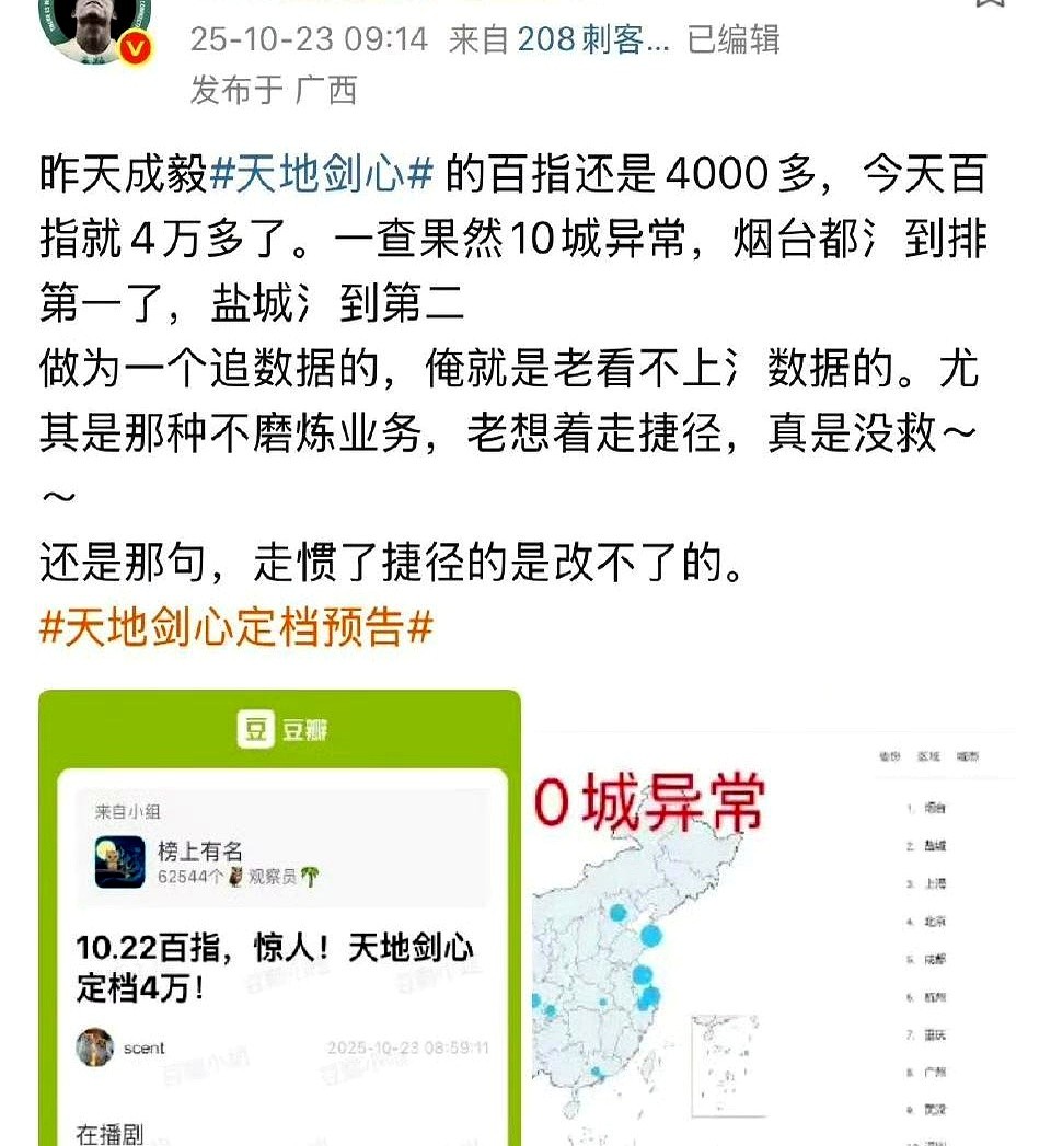 猎拼助手最新版本：《天地剑心》数据造假引发行业改革，观众主动参与监督热度真实性