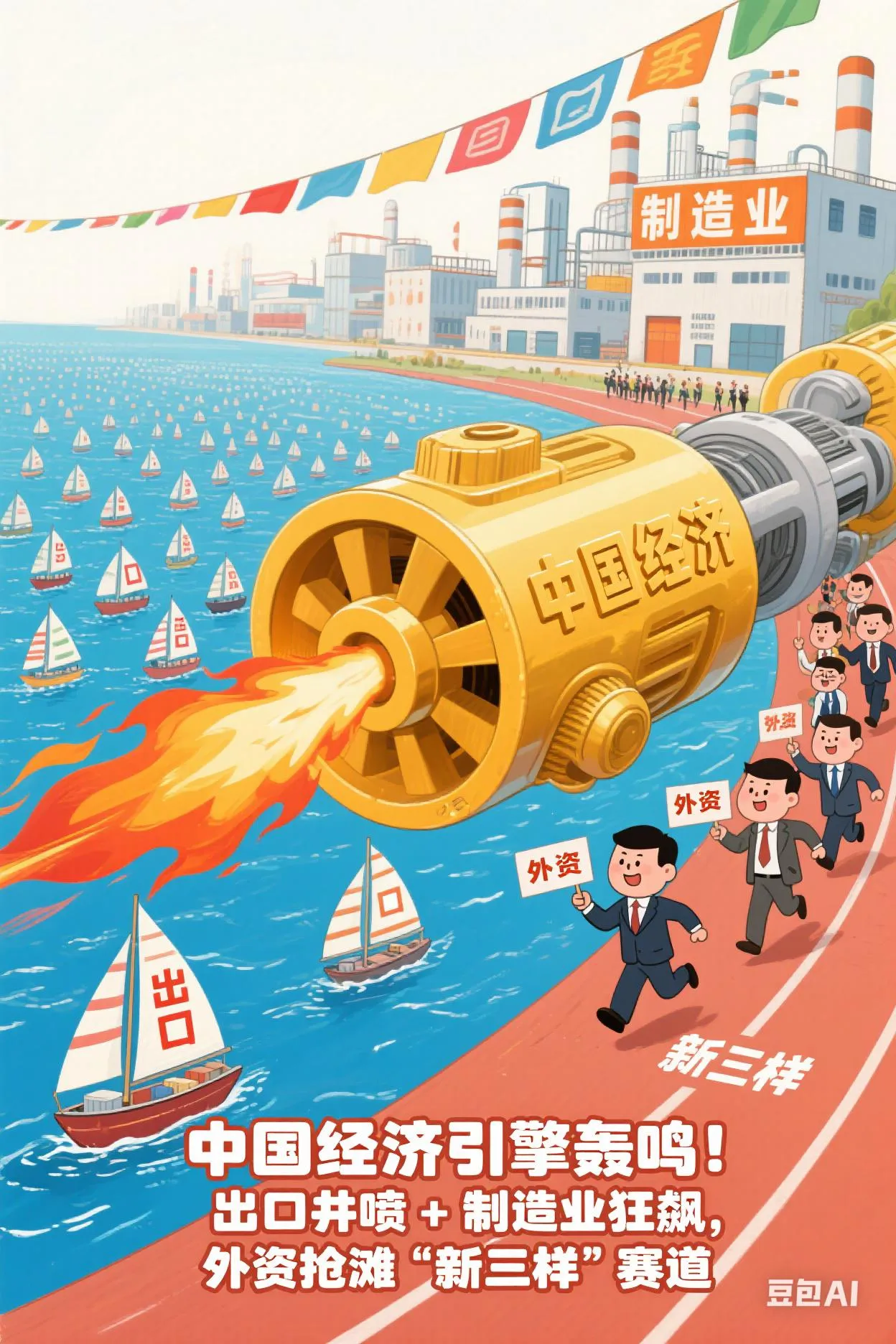 小评评助手小号：中国经济强劲复苏，出口激增与制造业转型吸引外资新投资