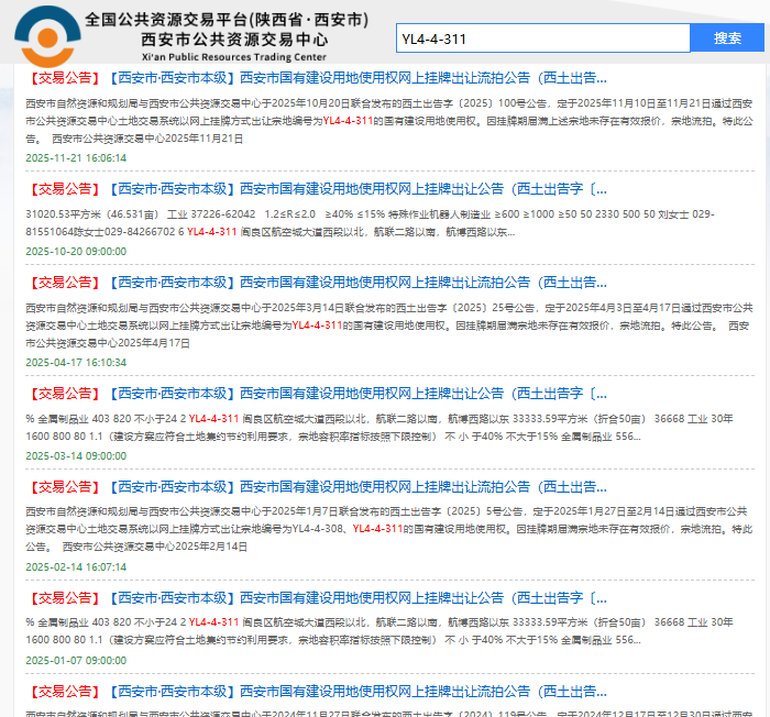 易拼团:西安阎良区宗地YL4-4-311再度流拍,土地市场现象引关注 易拼团:西安阎良区宗地YL4-4-311再度流拍,土地市场现象引关注