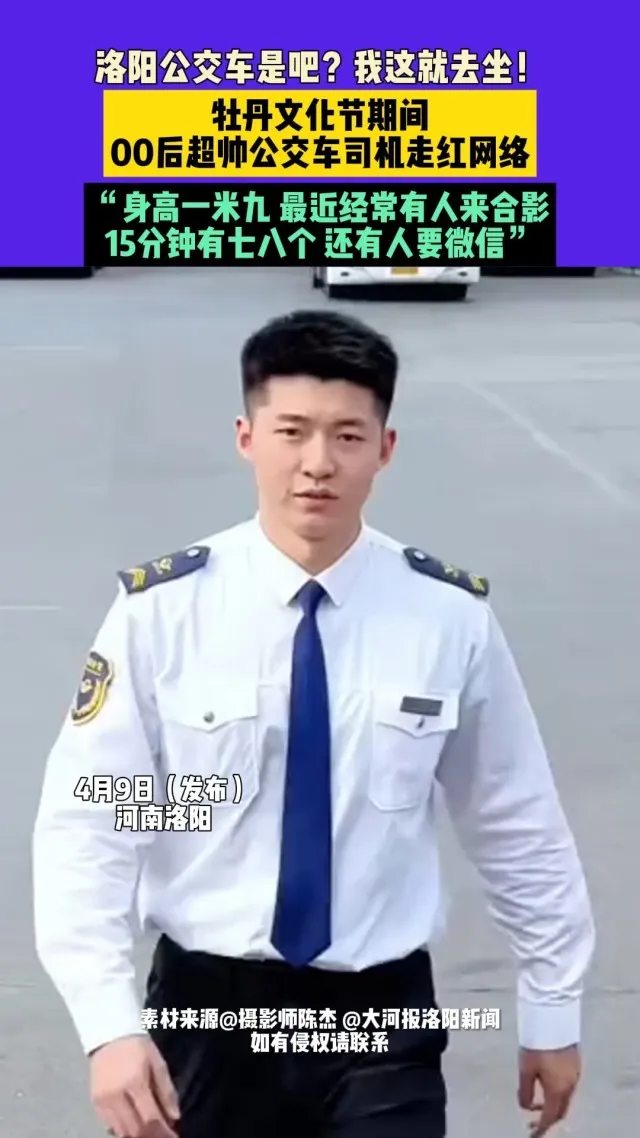 多多留评官网怎么用：洛阳最帅公交司机走红，00后高个儿吸引乘客排队合影