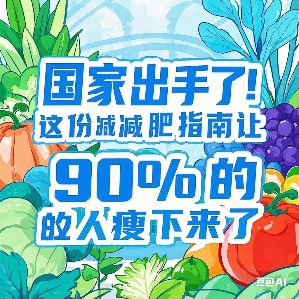 快火助手：国家减肥指南发布！90%的人成功瘦身的科学方法