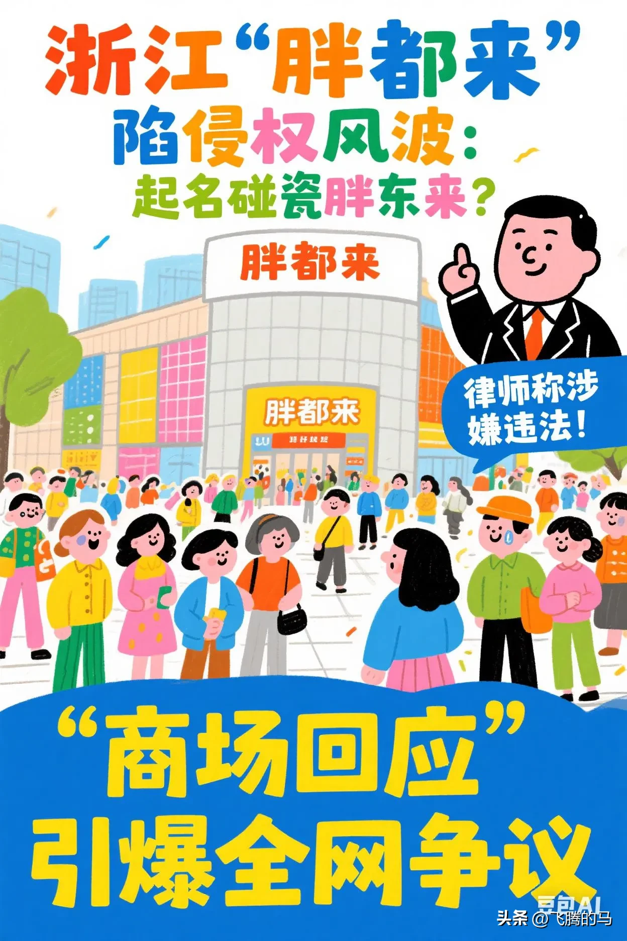 创新助手：浙江“胖都来”商场因名称争议遭遇法律挑战，网友热议品牌侵权问题