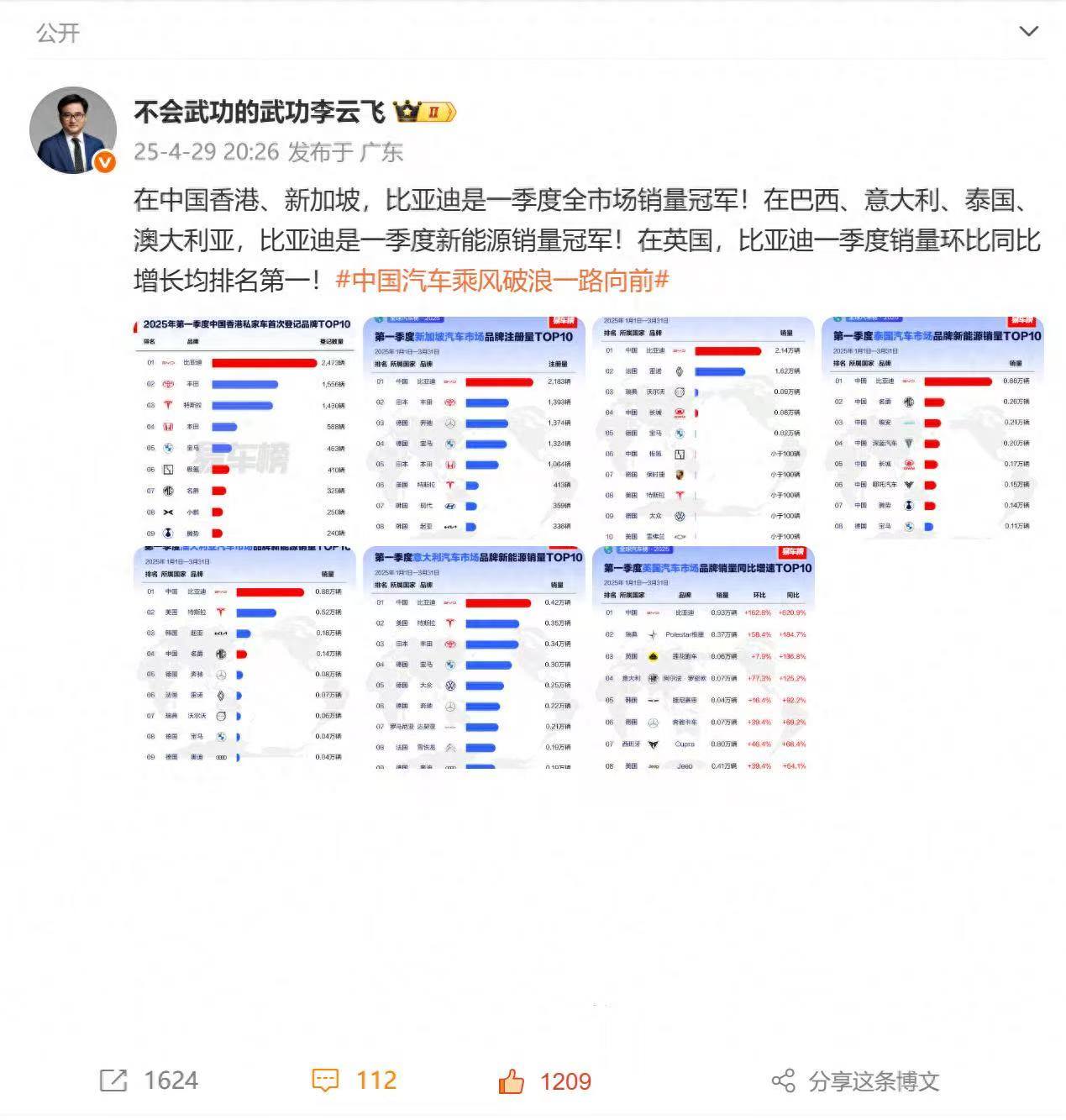 多多出评助手：比亚迪2025年海外销量领先，全球汽车市场掀起绿色风暴