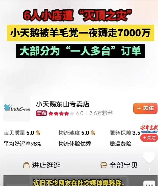 易评助手官网：“小天鹅”电商事故，20分钟内因定价失误损失7000万，揭示市场漏洞与羊毛党行为