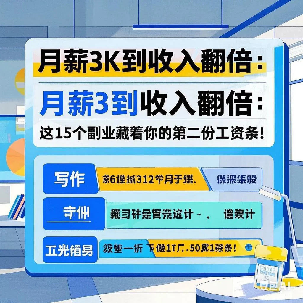 51助手使用方法：月薪3K到收入翻倍，15种副业助你实现财富自由！
