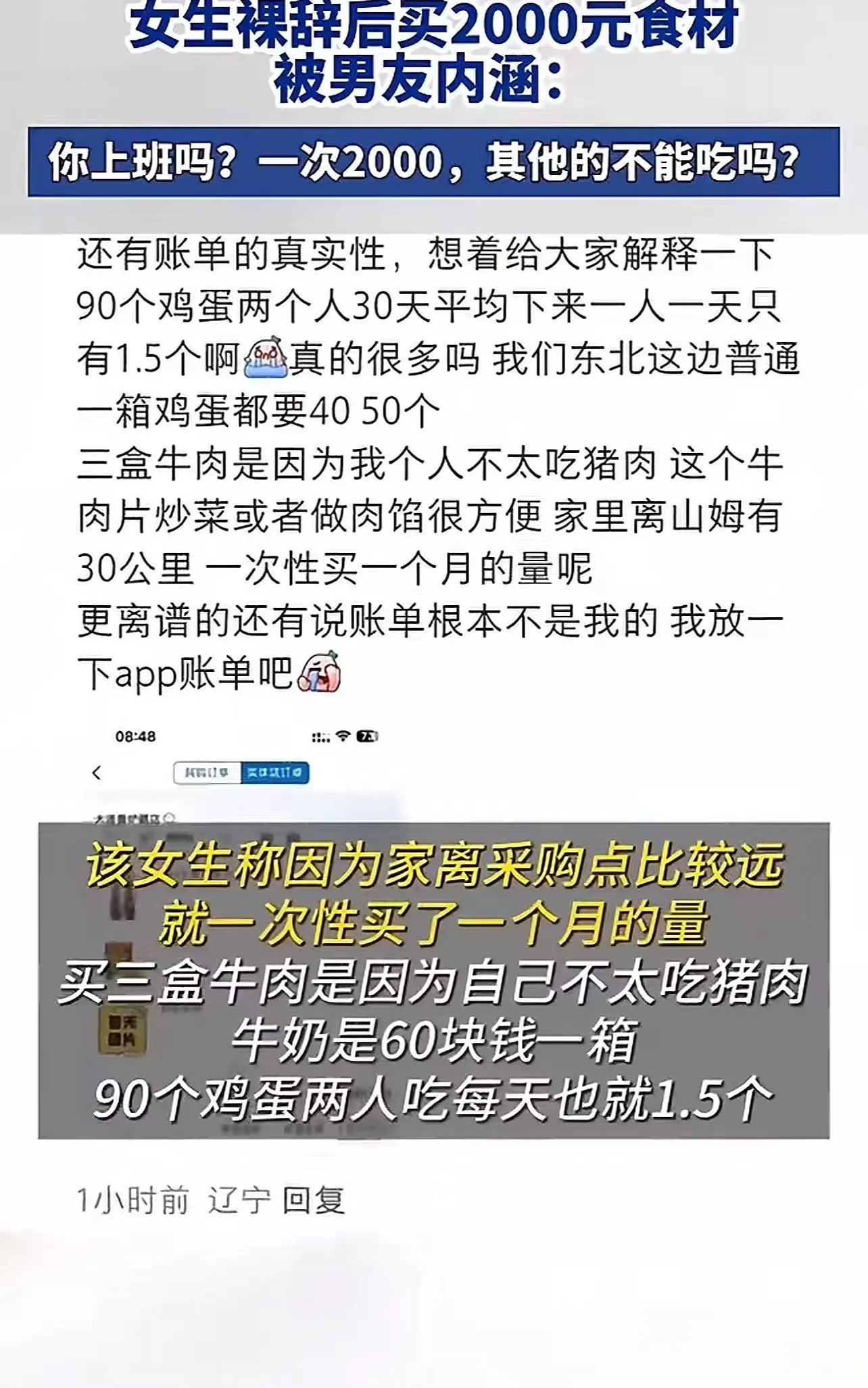 易评助手卡密：裸辞女生超市一购2000元，男友质疑引发网友热议！