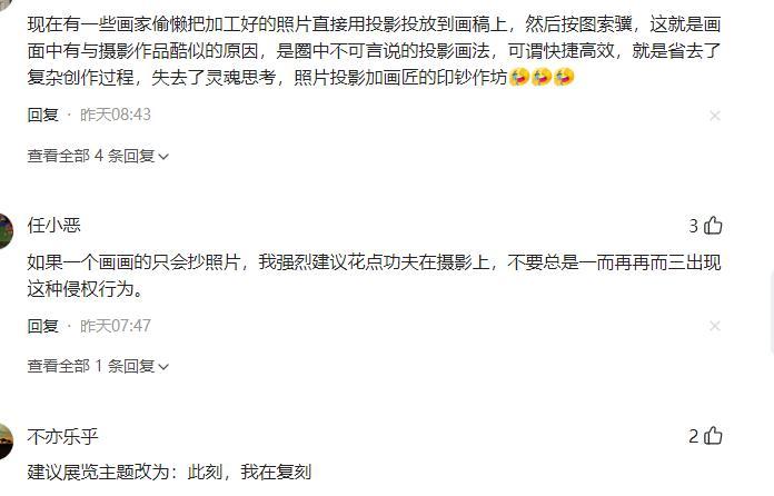 优选助手：艺术家抄袭摄影作品引争议，网友怒斥其为‘网络暴力’的借口